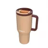 Termo puodelis su teleskopiniu šiaudeliu Kambukka Rio Tumbler 950ml Almond Dream