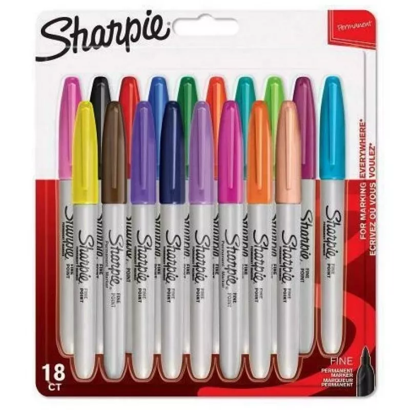 Sharpie smulkus žymeklis 18 vnt. Smulkus antgalis Įvairiaspalvis