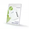 UNIVERSALUS USB ĮKROVIKLIS BALTAS/4 PORTŲ EG-U4AC-02 GEMBIRD