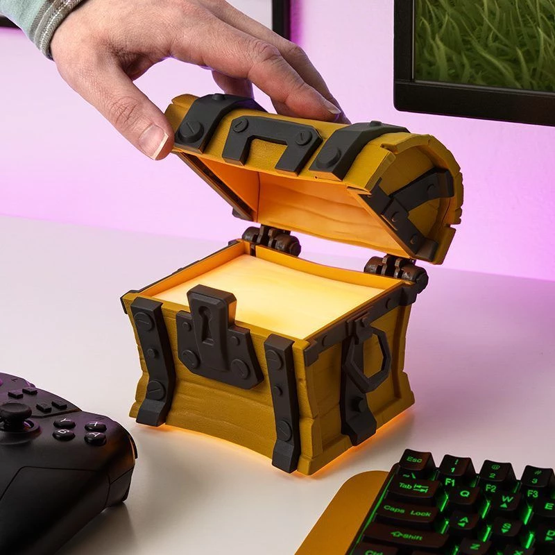 Stalinė lempa Paladone Fortnite Chest Light – teminis LED naujoviškas šviestuvas
