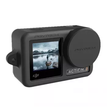 PGYTECH OSMO ACTION 3 silikoninio kaučiuko dėklas, juodas