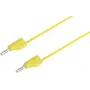 VOLTCRAFT bandymų laidas [kištukas 4 mm - kištukas 4 mm] 1,5 m geltonas MSB-300 (MSB-300-1.5-GB)