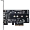 Silverstone SST-ECM27 M.2/SATA adapterio kortelė, PCIe 4.0, 1x M-Key, 2x SATA 6G - žemo profilio