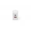 Kintamosios srovės USB įkroviklis DIGITUS 20 W, 1x USB-C, 1x USB-A, įvestis 100–240 V, baltas