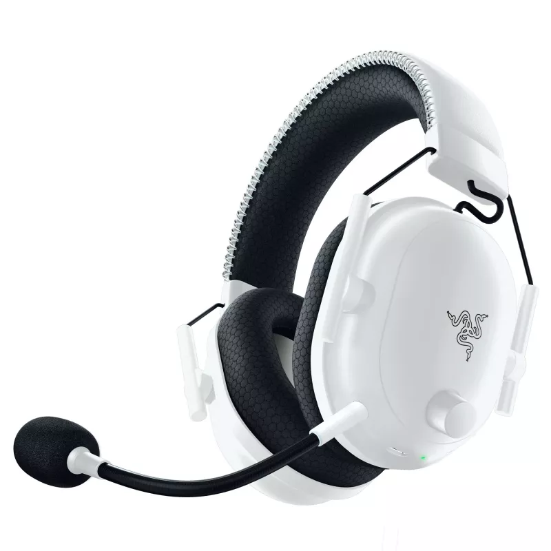 Razer BlackShark V2 Pro, skirta PlayStation, belaidė ausinė, lankeliu, žaidimams, USB Type-C, Bluetooth, balta