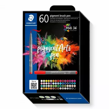Šepetėliniai rašikliai Staedtler Pigment Arts 60 vnt.