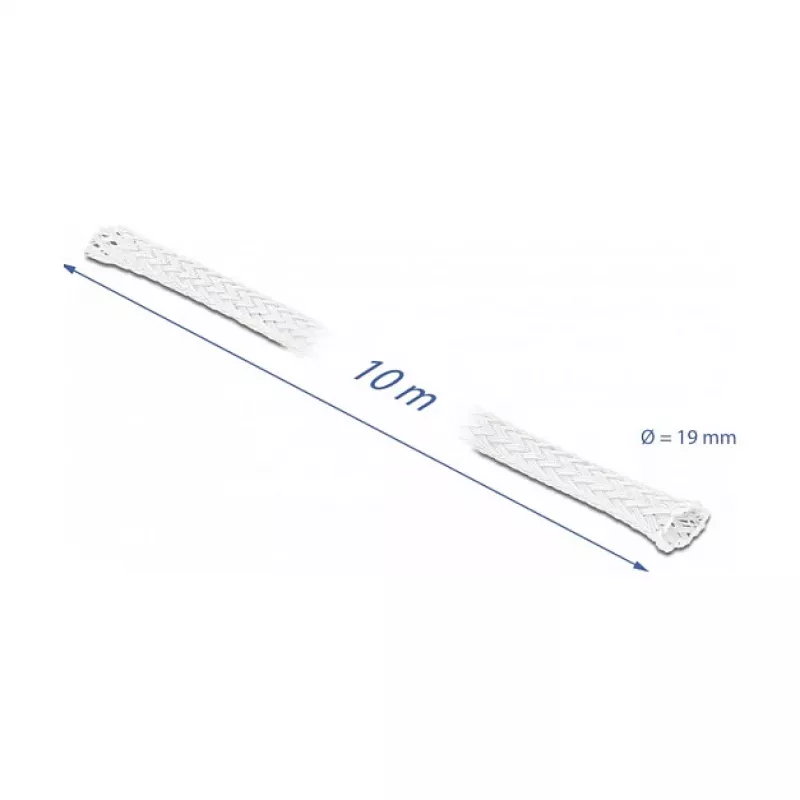 Apsauginė mova DeLOCK 20805 10 m x 19 mm balta