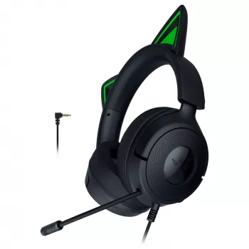Laidinės žaidimų ausinės Razer Kraken Kitty V3 X — antausinės, integruotas mikrofonas