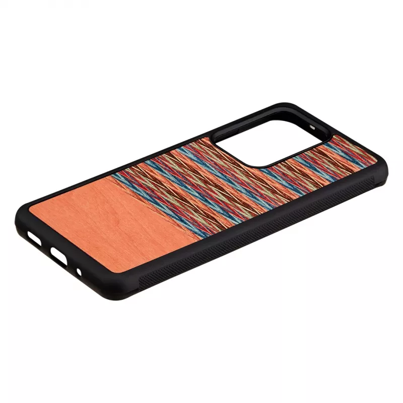 man and wood telefono dėklas Samsung Galaxy S20 Ultra — rudas langelis su juodu apvadu
