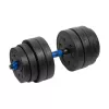REBEL ACTIVE Reguliuojamas bituminis hantelis su jungtimi 1x20kg