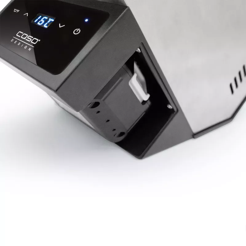 Caso | Vyno aušintuvas | WineCase Deluxe Stainless Steel | Butelių talpa 1 | Juoda/Sidabrinė
