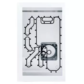 Priekinė plokštė Stealkey Customs, skirta Lian Li O11D Mini MK2 — balta (SW10011.1)