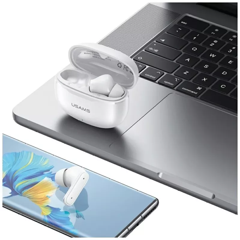 Belaidės ausinės Bluetooth 6.0 E05 TWS baltos