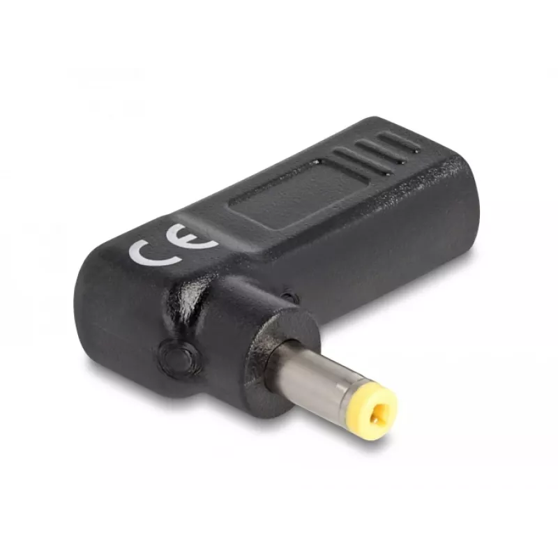 DeLOCK adapteris USB Type-C lizdas į HP 4,8 x 1,7 mm kištuką 90° kampu
