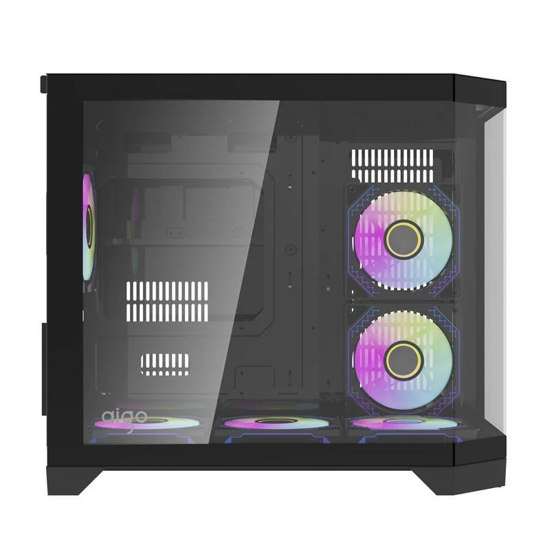 Darflash FT418 kompiuterio korpusas + 6 aRGB ventiliatoriai (juoda)