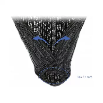 Pintas apsauginis apvalkalas DeLOCK 18909 5 m x 13 mm juodas