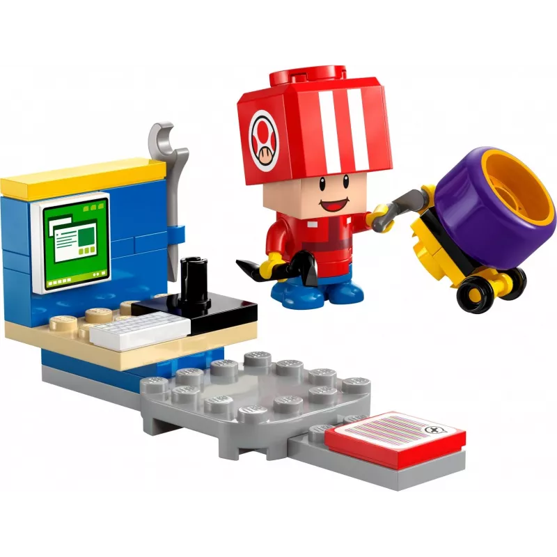 Konstrukcinis žaislas LEGO Mario Kart Toad Pit Crew polietileninis maišelis 30702 mažas rinkinys minifigūrėlė priedas