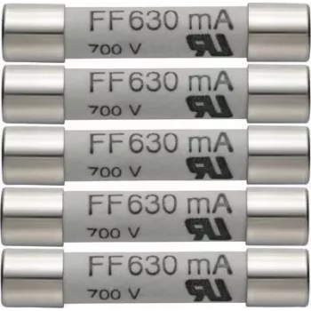 Testo lydusis saugiklis 630 mA,600 V (0590 0007)