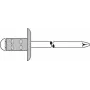 Aklinos kniedės GESIPA Polygrip 4,8x10 Al/St su didele galvute, 0,5–6,5 mm medžiagoms, pakuotė 250 vnt.