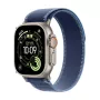Apple Watch Ultra 3 GPS + Cellular 49mm natūralus titano korpusas su mėlyna/ryškiai mėlyna Trail kilpa - S/M | Apple