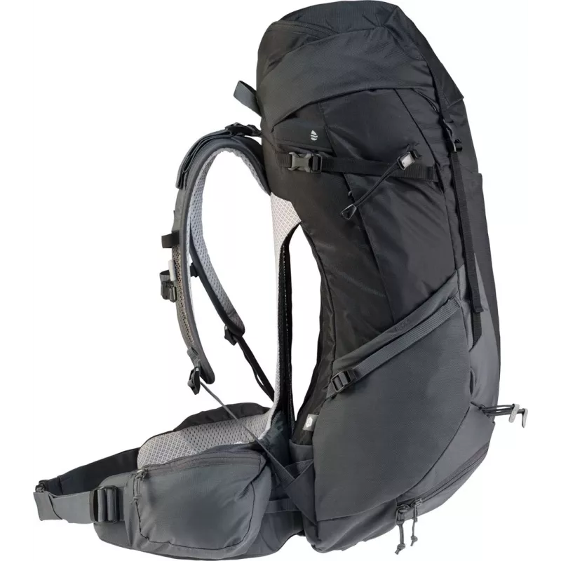 Kuprinė Deuter Futura Pro 38 L — 38 L žygių ir alpinizmo kuprinė, Vėdinama nugara, Juosmens diržas, Krūtinės diržas, Juoda