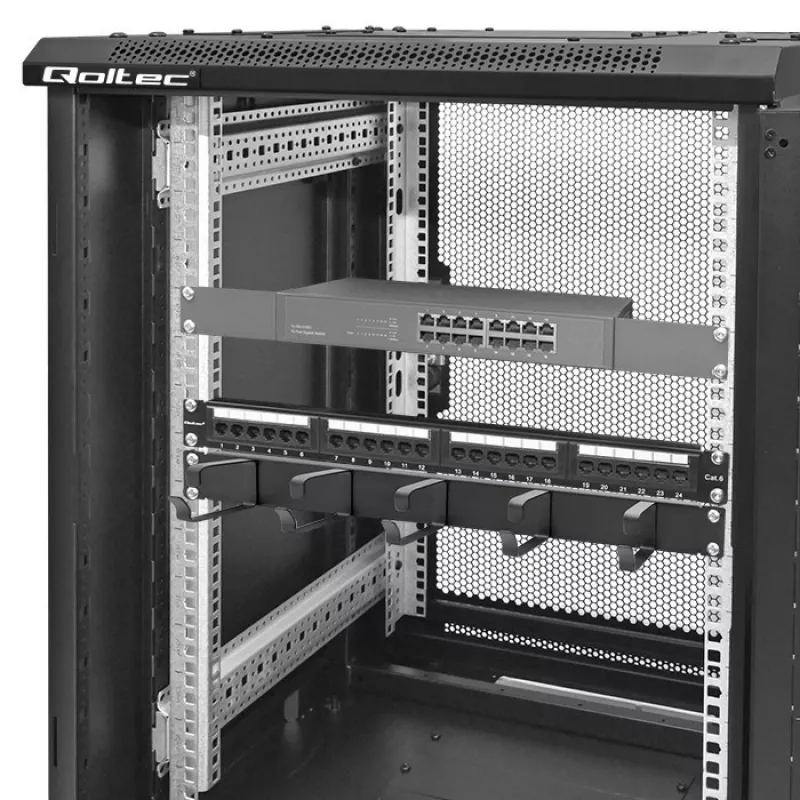 Kabelių tvarkyklė QOLTEC 54515 1U 19 colių stovams