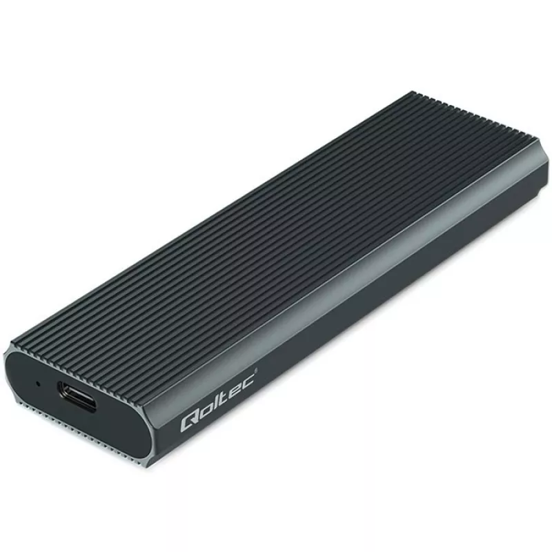 M.2 NVMe SSD korpusas QOLTEC 52630 — USB 3.1 Gen2 10Gb/s, skirtas M.2 NVMe diskams