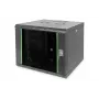 DIGITUS Professional Unique DN-19 09U-6/6-SW - spinta - tinklo spinta - tinkama montuoti ant sienos - juoda, RAL 9005 - 9U - 48,3 cm (19) (DN-19 09U-6/6-SW)