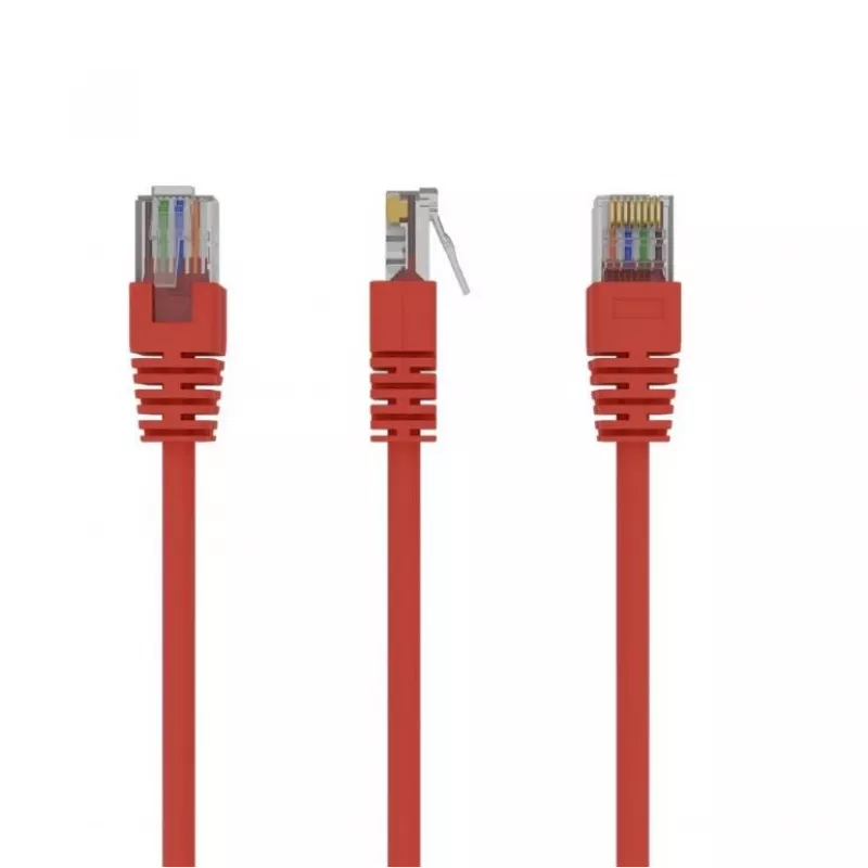 komutacinis kabelis CAT5E Utp 1,5M/RED PP12-1.5M/R Gembird