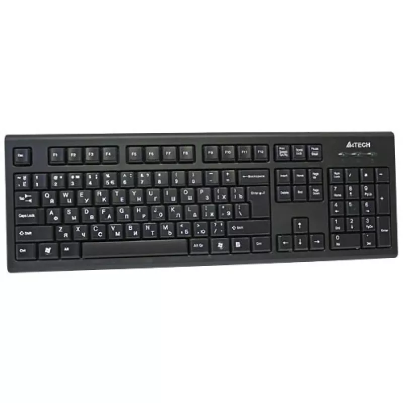 A4Tech KR-85 klaviatūra USB QWERTY US English Juoda