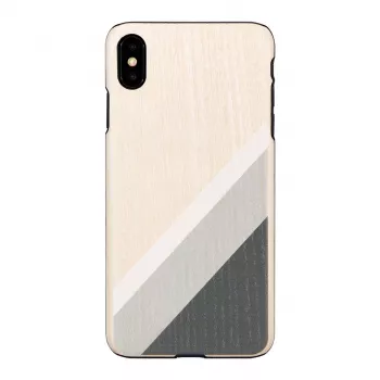 man and wood telefono dėklas, skirtas iPhone XS Max — pilkas kostiumas, juoda