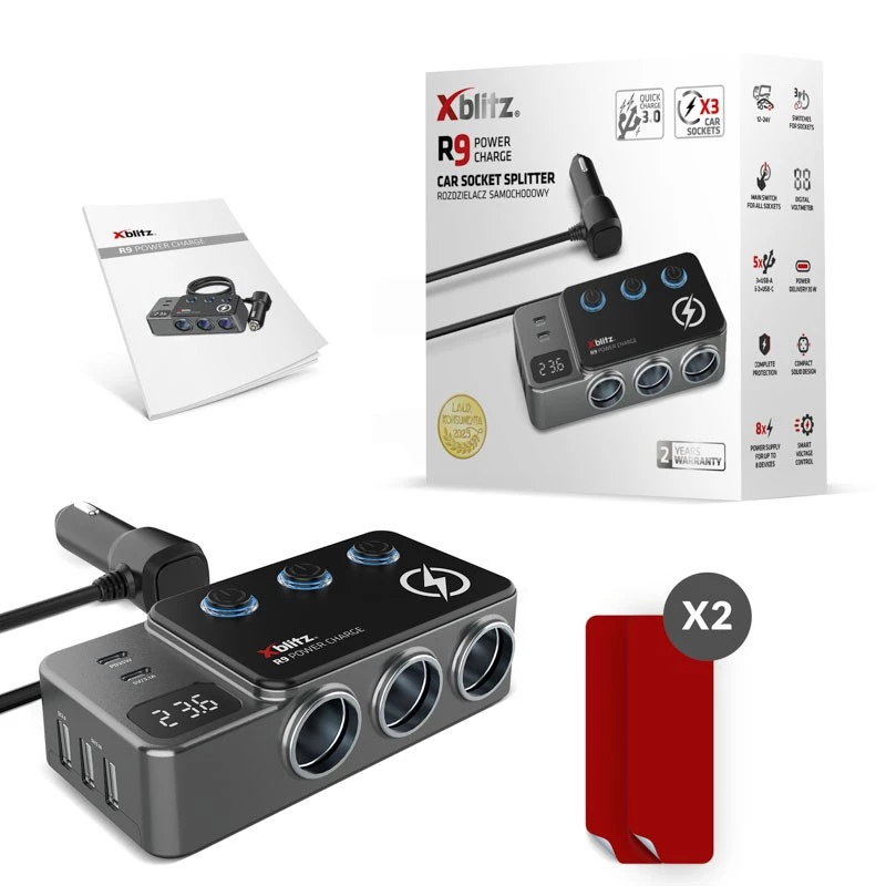 Xblitz R9 POWER CHARGE automobilinis įkroviklis