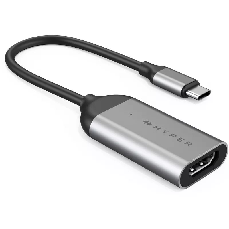 HYPER HD-H8K USB Type-C HDMI nerūdijančio plieno adapteris