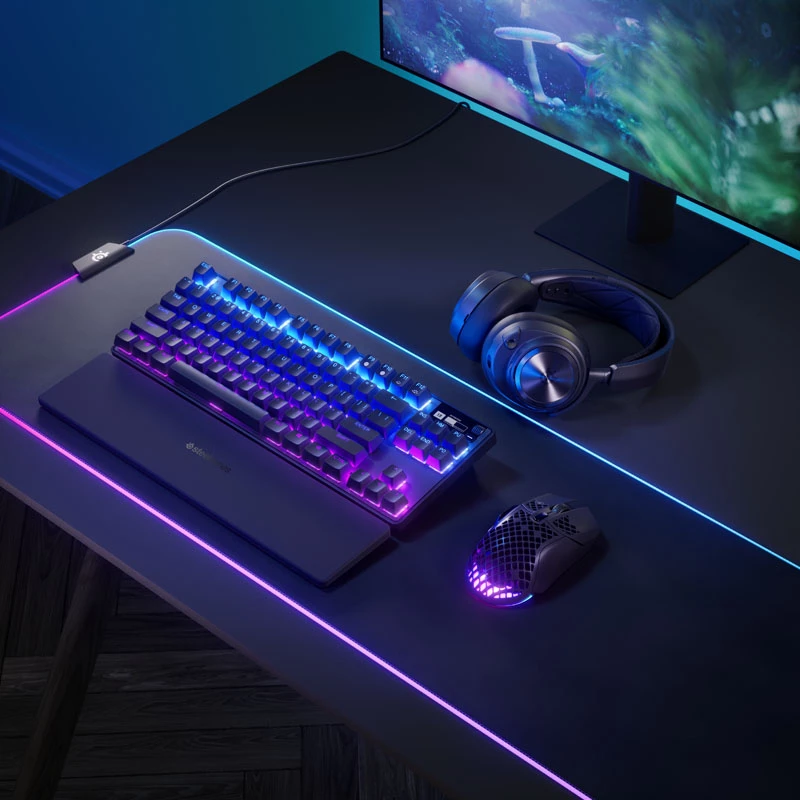 „Steelseries Apex Pro TKL“ klaviatūra, skirta žaidimams, USB + RF bevielė + Bluetooth, QWERTZ, vokiška, juoda