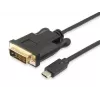 Equip USB Type C į DVI-D Dual Link laidas, kištukas–kištukas, 1,8 m