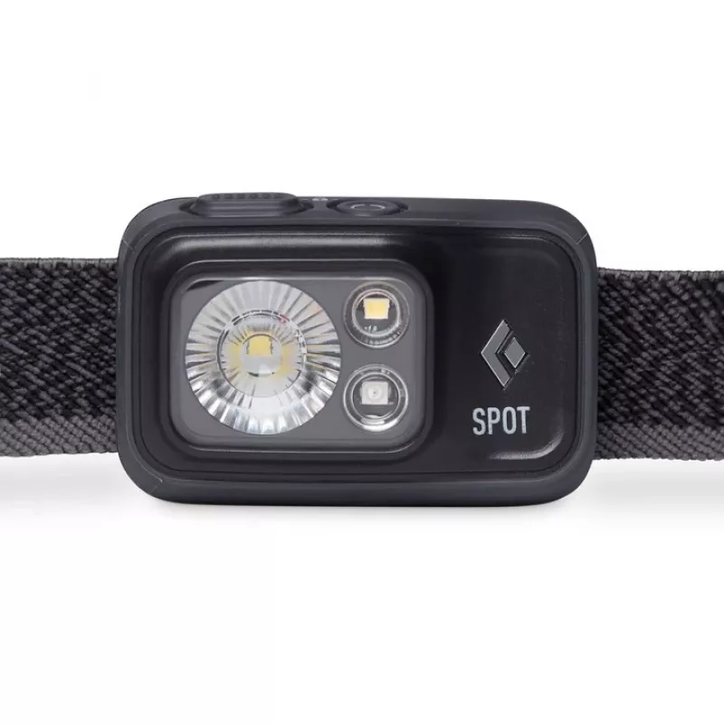 Galvos žibintuvėlis Juoda Diamond Spot 400 — 400 lm, LED, IPX8 atsparus vandeniui, AAA, spindulio nuotolis 12–100 m, juodas