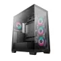 PC korpusas DeepCool CG580 4F Midi Tower — ATX/ITX/MicroATX, grūdintas stiklas, 3×120 mm + 1×120 mm ventiliatoriai, 2×3,5 col. ir 2×2,5 col., USB-A×2 USB-C×1, juodas