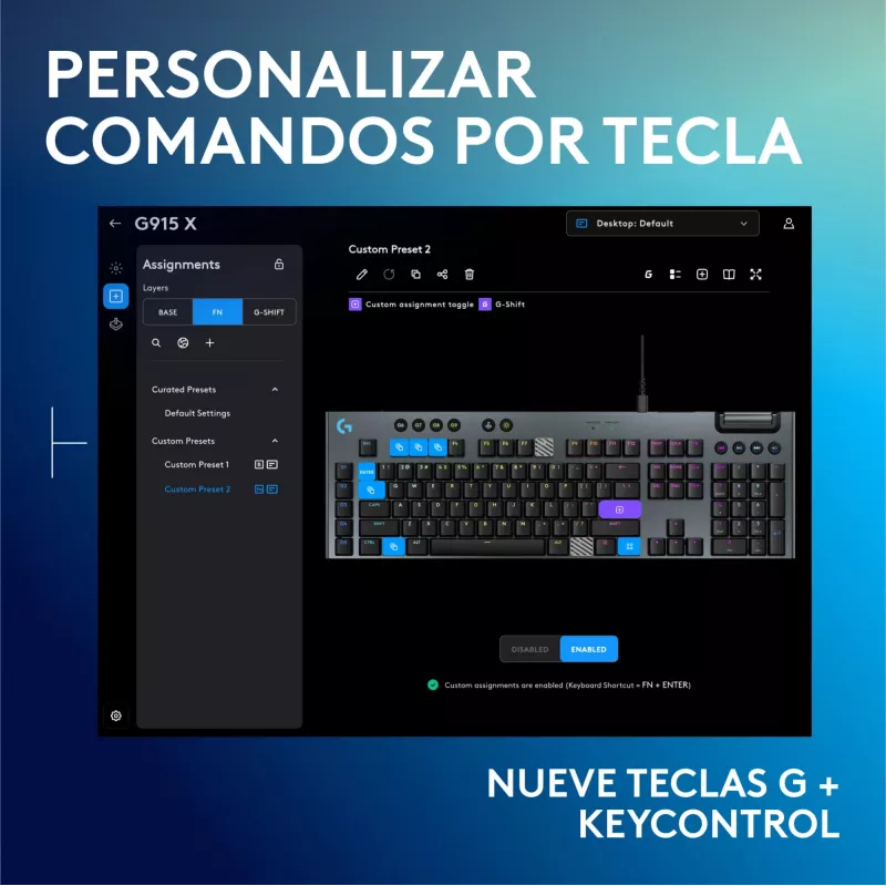 Laidinė mechaninė žaidimų klaviatūra Logitech G915 X Juoda su RGB apšvietimu
