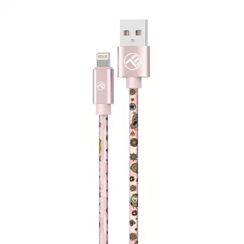 USB – Lightning laidas Tellur TLL155621 3A 1 m — rožinis