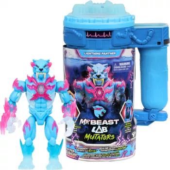 Žaidimo figūrėlė Usorteret Mr. Beast Lab Mutators Mutation Chamber Lightning Panther kolekcinė figūrėlė