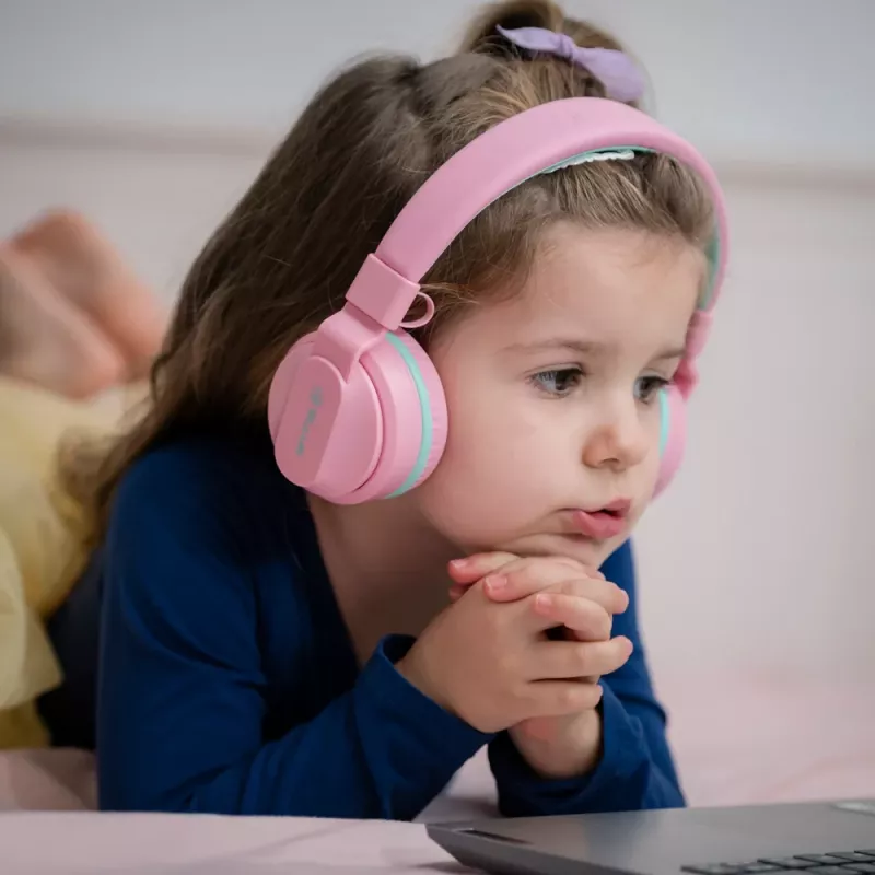 Ausinės Tellur Buddy Bluetooth ant ausies rožinės