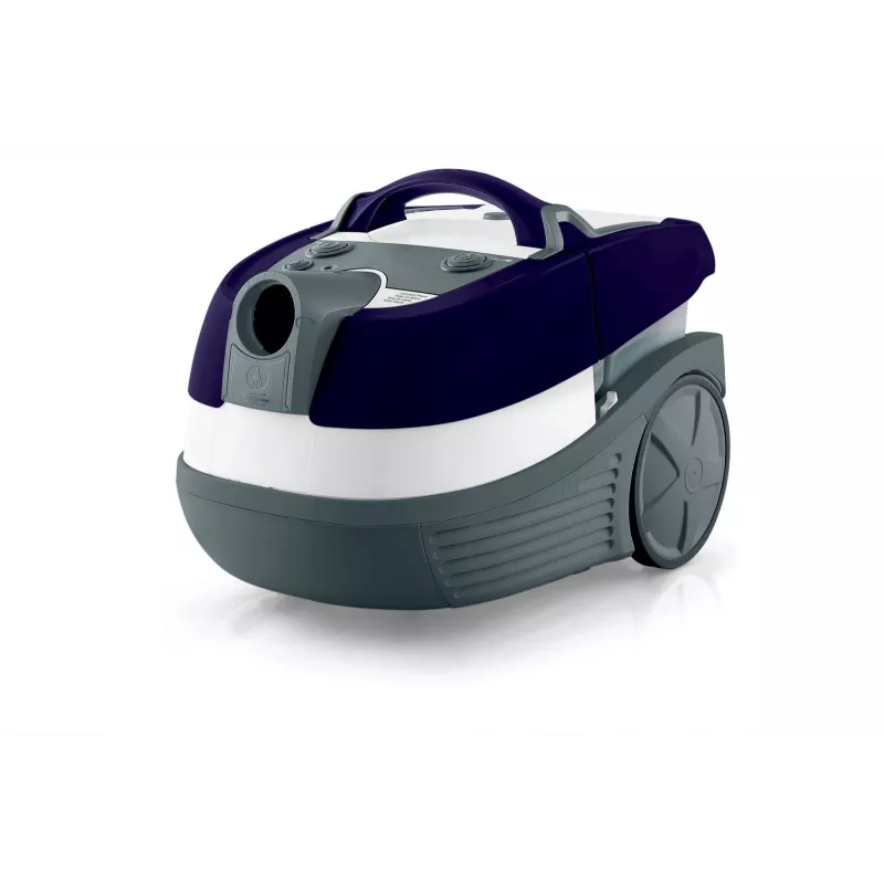 Drėgnas ir sausas dulkių siurblys Bosch BWD 41740 AquaWash&Clean — 1700 W, 5 L bakas, EPA filtras, teleskopinis vamzdis, 9 m spindulys, violetinė