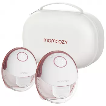 Momcozy M6 dvigubas elektrinis krūties siurblys, raudonas, 180 ml