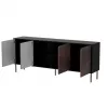 Cama 4D CORTINA komoda 200x40x81 juodas/riešutas