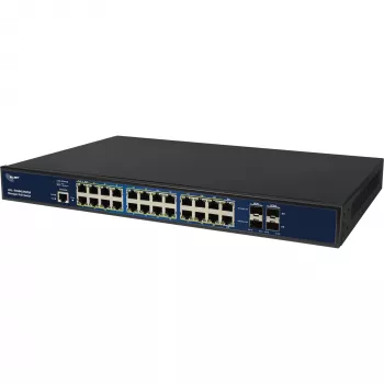 ALLNET 24+4P PoE+ komutatorius ALL-SG8626PM — 24x 10/100/1000 + 4x 10/100/1000 uplink, PoE+