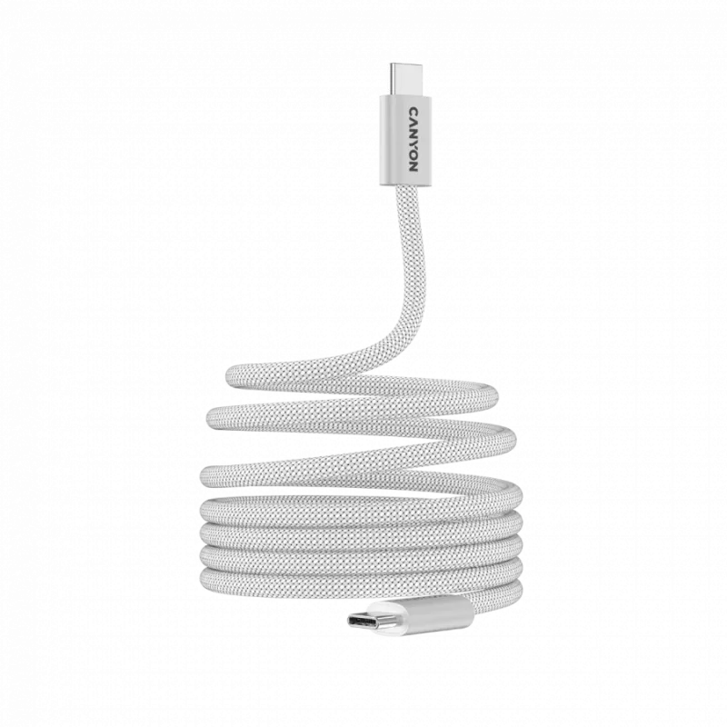 CANYON kabelis OnWire 60MG C-C 60W Magnet Pintas 1m Baltas
