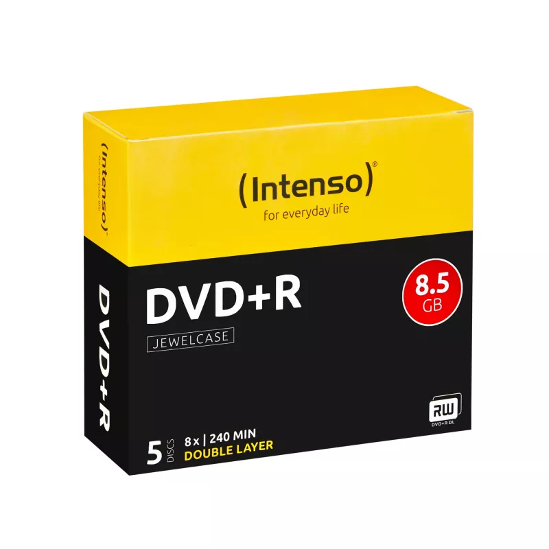 Intenso - 5 x DVD+R DL - 8,5GB 8x - Jewel Case (Dėžutė) (4311245)