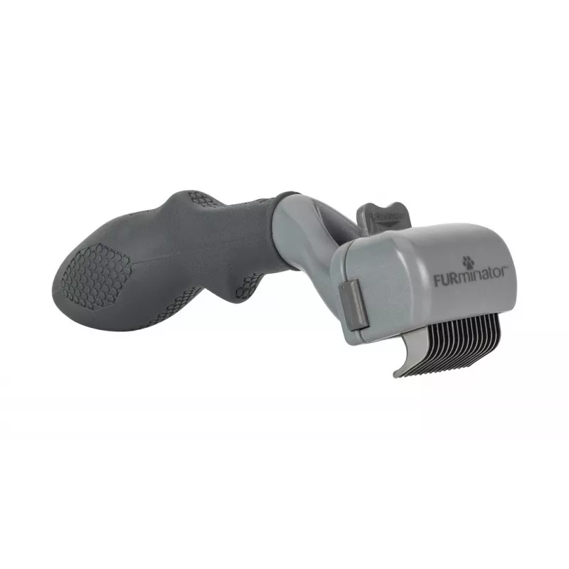„FURminator Adjustable“ plaukų šalinimo įrankis — katėms ir šunims, nerūdijančio plieno ašmenys, ergonomiška neslystanti rankena, 185 g, visiems kailio tipams