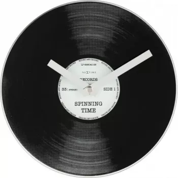 NeXtime klok 5163 Little Spinning Time, Ø20 cm, sieninis, juodas