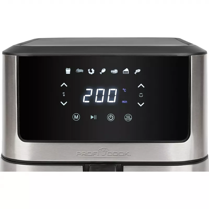 ProfiCook PC-FR 1269 H gruzdintuvė Single 8 L Pastatoma 1800 W karšto oro gruzdintuvė Juoda, nerūdijantis plienas